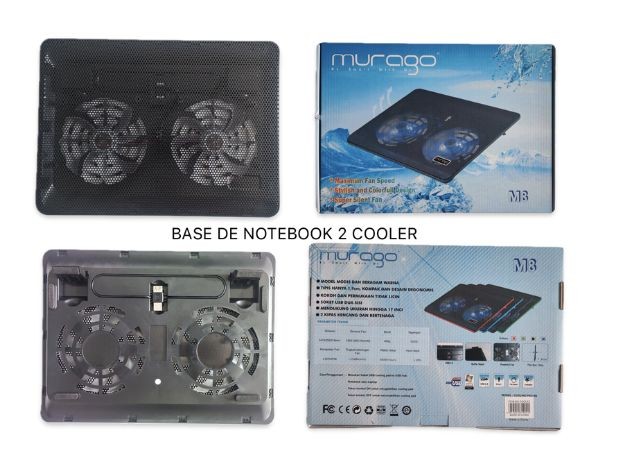 &uu BASE COOLER PAD PARA NOTEBOOK 2 COOLER M8